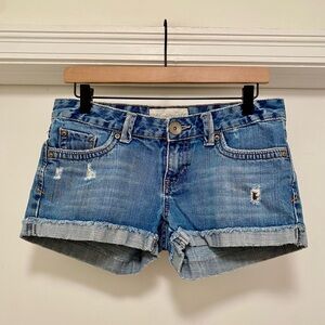 Y2K Aeropostale low rise denim short shorts size 3/4